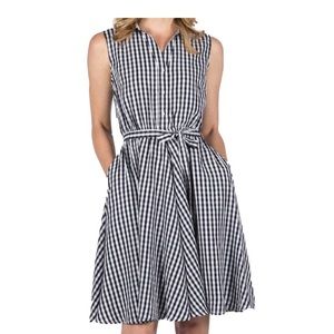 Women's Larry Levine Fit & Flare Gingham